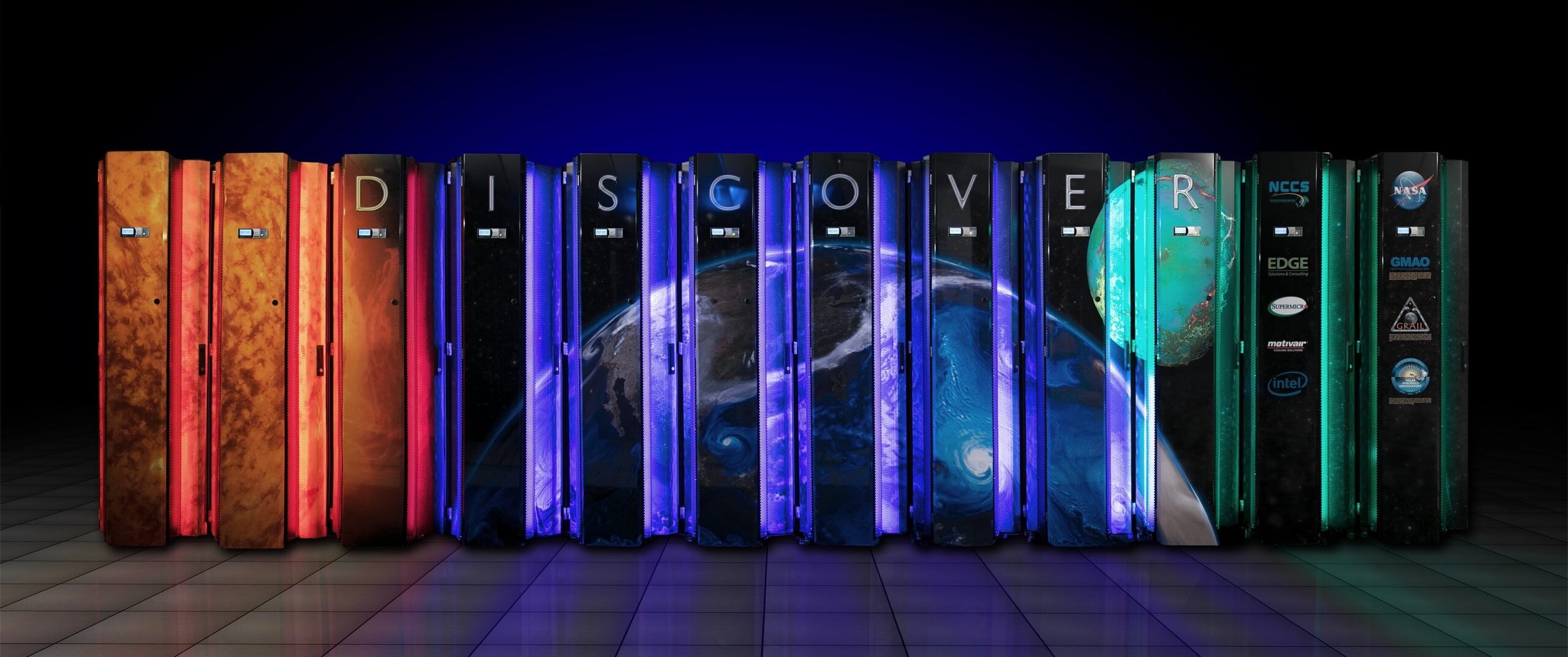 Discover racks colorful